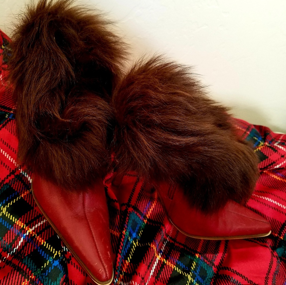 CUSTOM ORDER Fur Ankle Booties - Picture 3 of 7